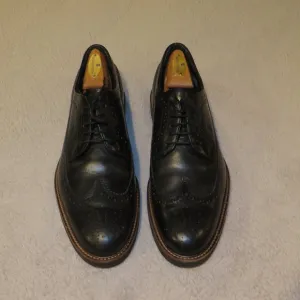 Tod's Black Leather Longwing Gun Boat Brogues 8.5