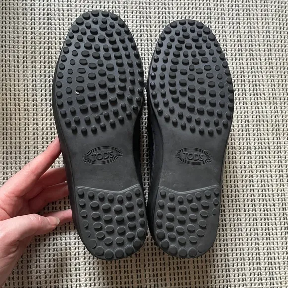 Tod’s Black Suede Driving Moccasins