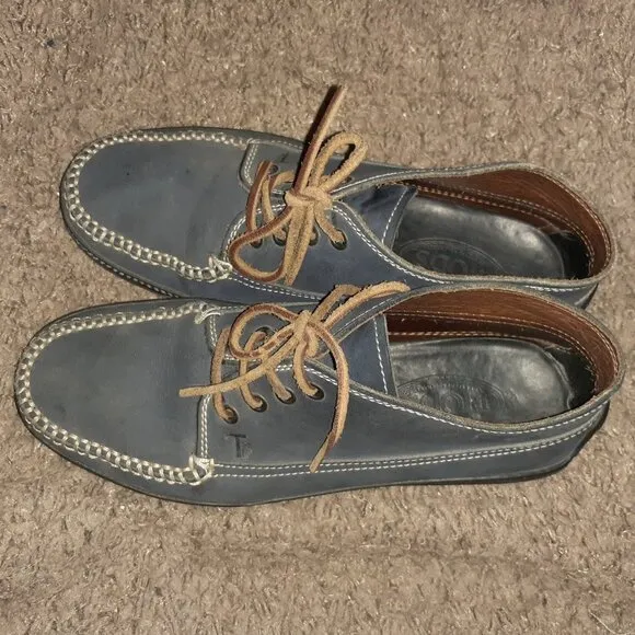TOD'S-Chukka Boots-Moccasins Toe-Blue Suede