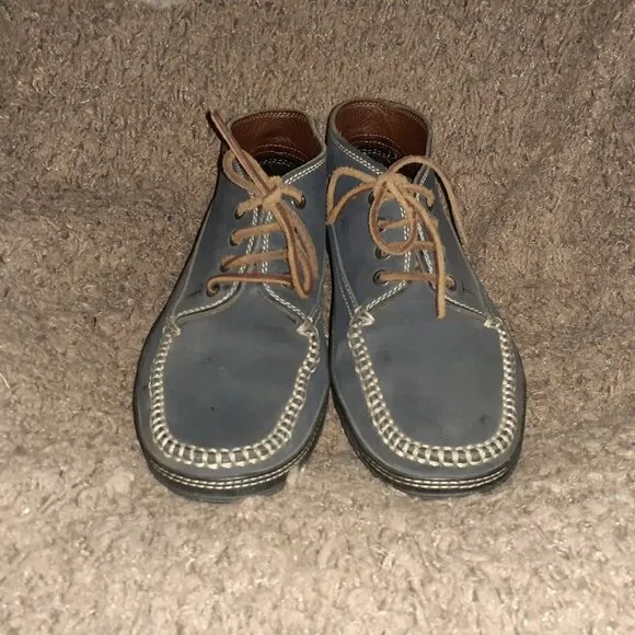 TOD'S-Chukka Boots-Moccasins Toe-Blue Suede