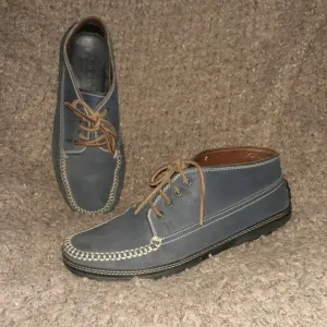 TOD'S-Chukka Boots-Moccasins Toe-Blue Suede