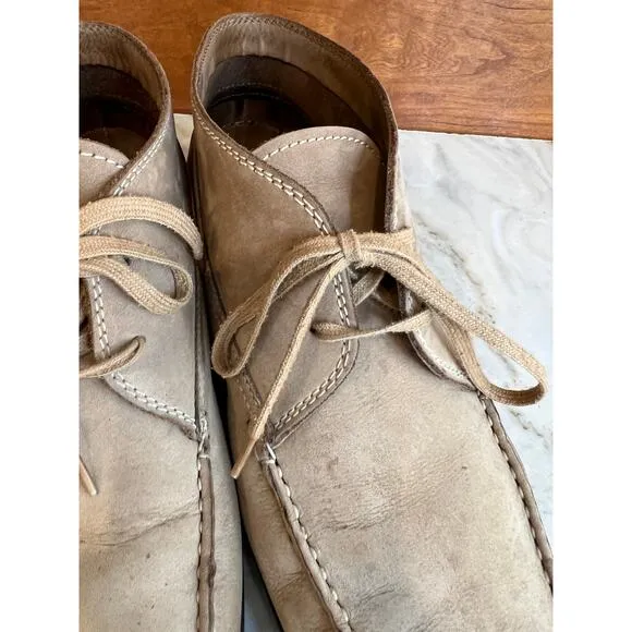 Tods Driving Moccasin Boots Brushed Suede Tan