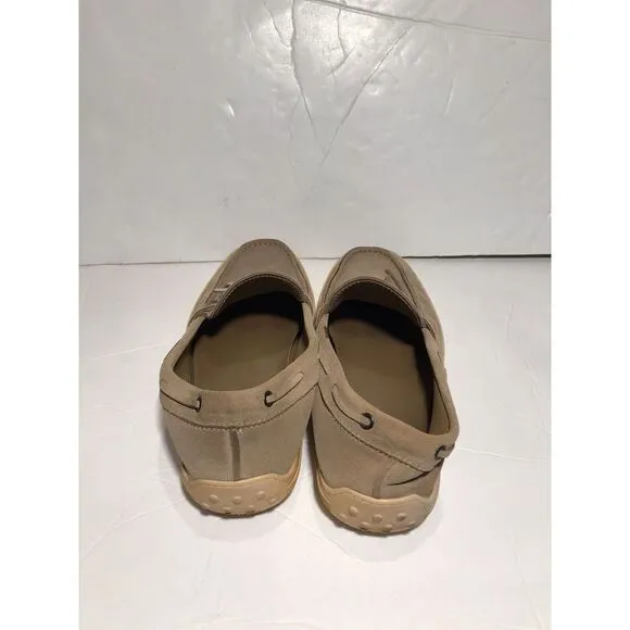 Tod's Men’s Loafer Shoes Size 8 Moccasins Naturale Suede Slippers Workwear Tan