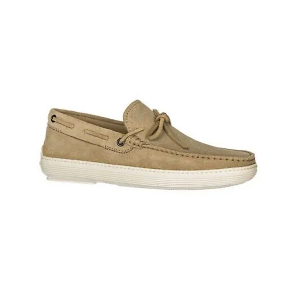Tod's Men’s Loafer Shoes Size 8 Moccasins Naturale Suede Slippers Workwear Tan