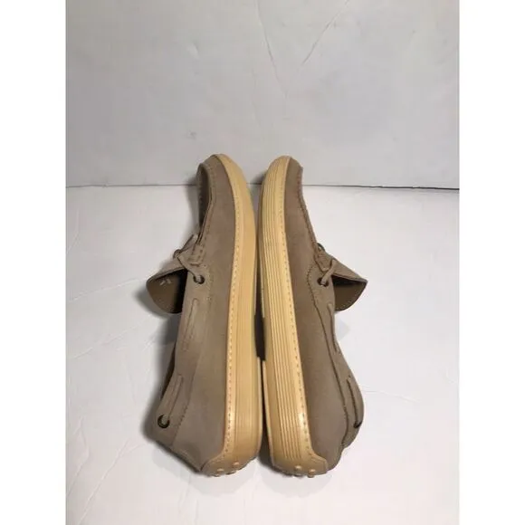 Tod's Men’s Loafer Shoes Size 8 Moccasins Naturale Suede Slippers Workwear Tan