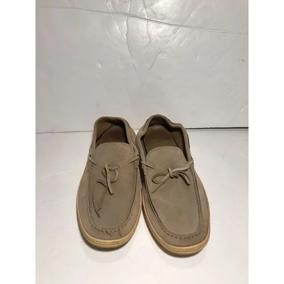 Tod's Men’s Loafer Shoes Size 8 Moccasins Naturale Suede Slippers Workwear Tan