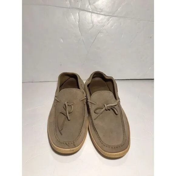 Tod's Men’s Loafer Shoes Size 8 Moccasins Naturale Suede Slippers Workwear Tan