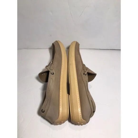 Tod's Men’s Loafer Shoes Size 8 Moccasins Naturale Suede Slippers Workwear Tan