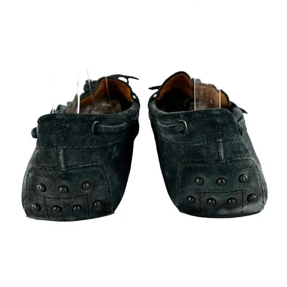 Tod's Navy Blue Suede Leather Driving Moccasins Men's Size 8.5