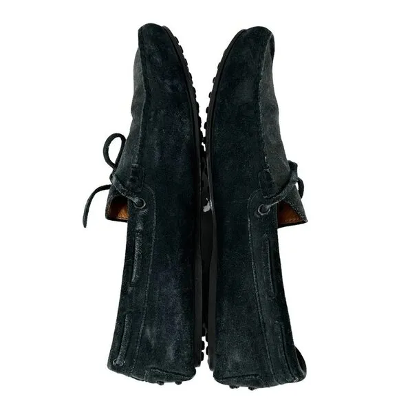 Tod's Navy Blue Suede Leather Driving Moccasins Men's Size 8.5