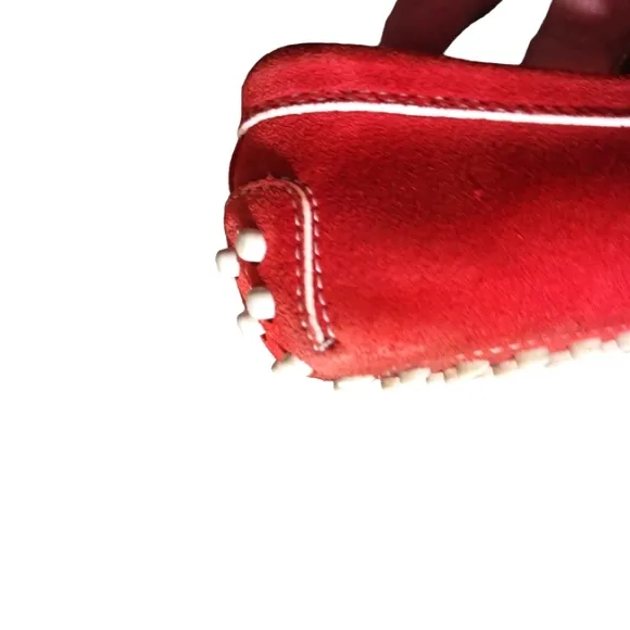 Tod’s Red Suede Loafer Driving Moccasins Rare Limited Edition