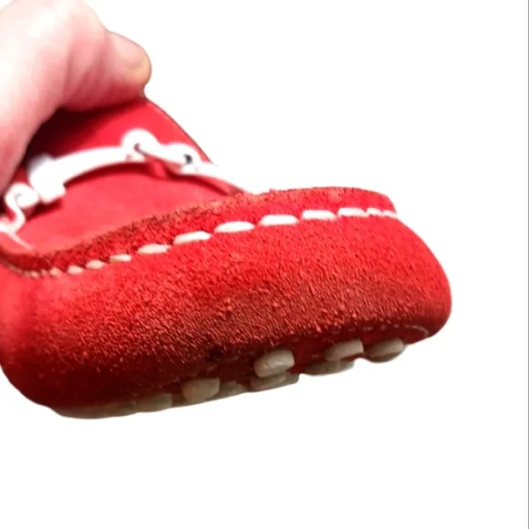 Tod’s Red Suede Loafer Driving Moccasins Rare Limited Edition