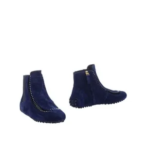 TOD’S Suede Dark Blue Ankle Boot Moccasins - Size 41