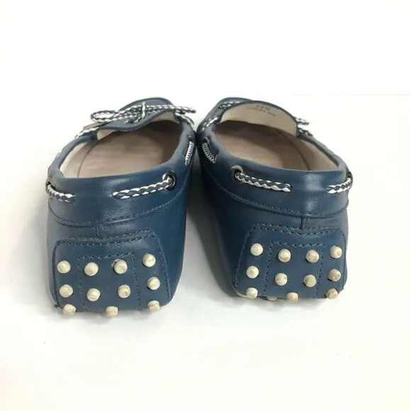 Tod’s Sz eu 38 Blue Leather Boat Shoe