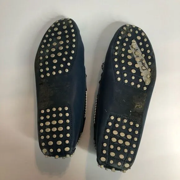 Tod’s Sz eu 38 Blue Leather Boat Shoe