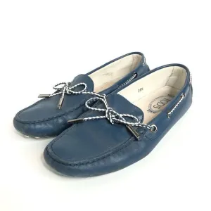 Tod’s Sz eu 38 Blue Leather Boat Shoe