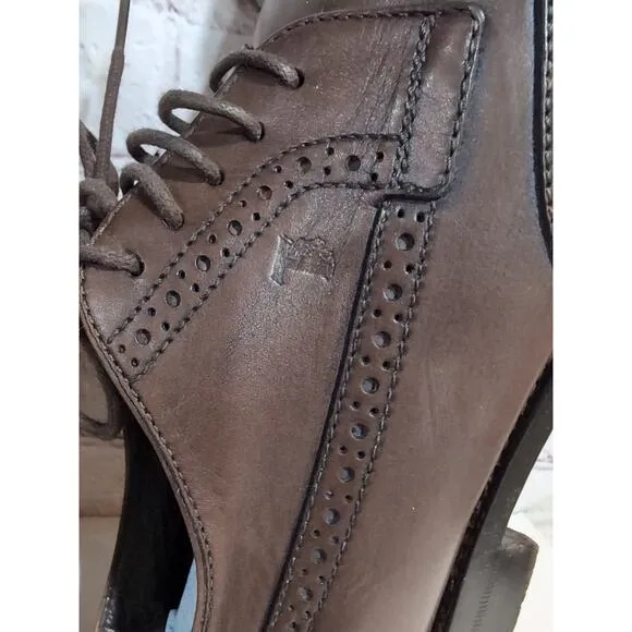 Tod's Wingtip Brogues Oxfords Brown Leather Mens Shoe Size US 8 $680