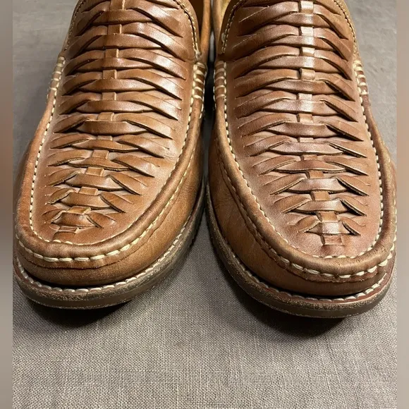 Tommy Bahama Fynn Leather Woven Slip On Shoes 9M Comfort Beach Boat Cruise Vaca