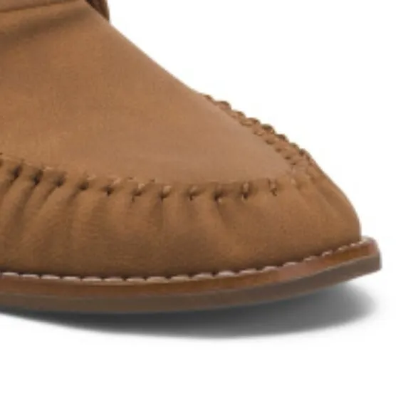 Tommy Bahama Women's Nahara Leather Moccasin Boat Flat Loafers in Brown Size 7.5