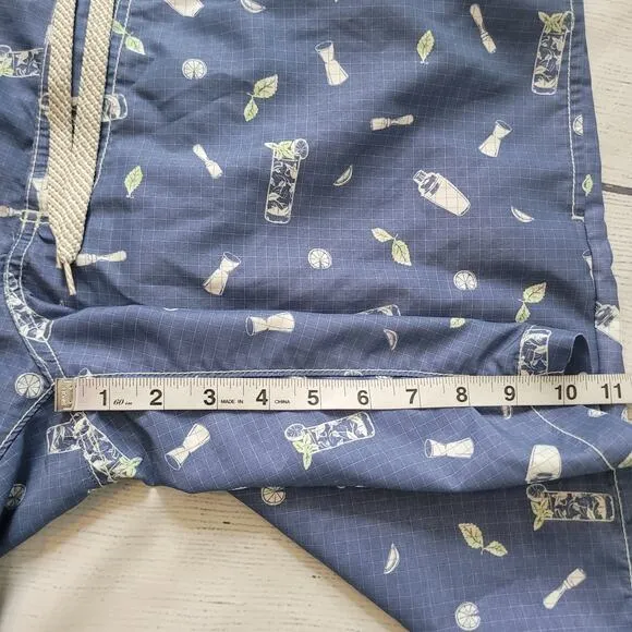 Tommy BahamaSize40Men's Swim Trunks All Over Mojito Print Drawstring Vacation