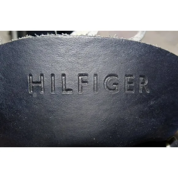 Tommy Hilfiger Dark Blue Leather Boat Shoes Size 10.5