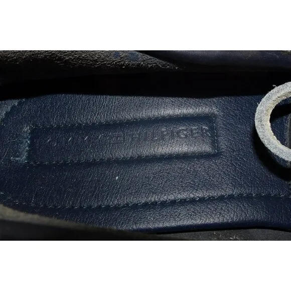 Tommy Hilfiger Dark Blue Leather Boat Shoes Size 10.5