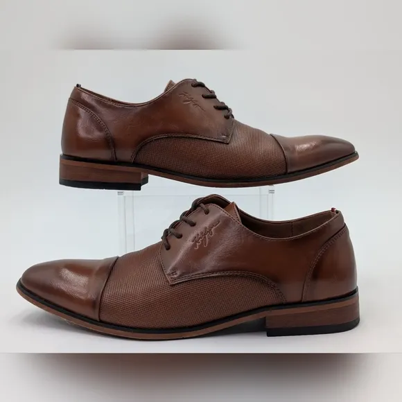 Tommy Hilfiger Men's Sheldon Lace Up Dress Oxfords Medium Brown 8.5