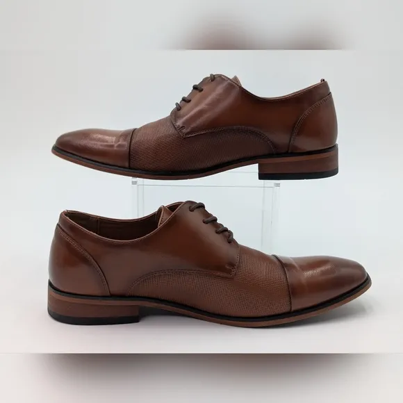Tommy Hilfiger Men's Sheldon Lace Up Dress Oxfords Medium Brown 8.5