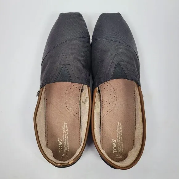 Toms Alpargata Men's Black Slip-On Shoes US Size 13 NWOT