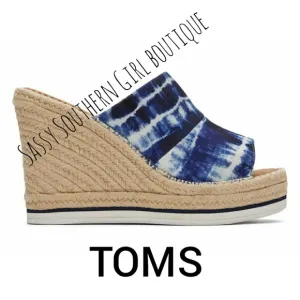 🆕⭐TOMS blue tie dye wedges