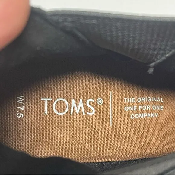 Toms Kelsey Leather Suede Wedges Size 7.5