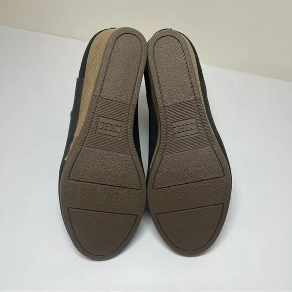 Toms Kelsey Leather Suede Wedges Size 7.5