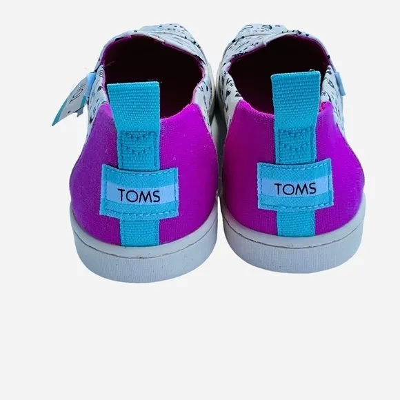 Toms Kids Panda Party Alpargata Canvas Slip On Shoes