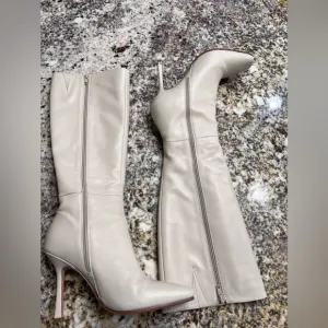 Tony Bianco Cream Heeled Boots