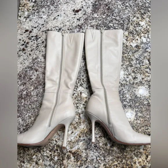 Tony Bianco Cream Heeled Boots