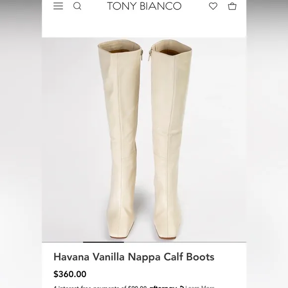 Tony Bianco Cream Heeled Boots