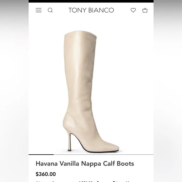 Tony Bianco Cream Heeled Boots
