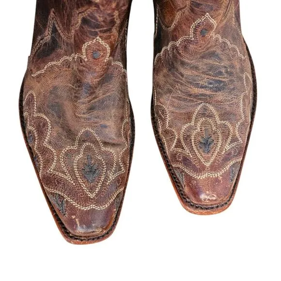tony lama leather cowboy boots