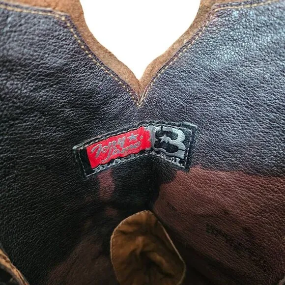 tony lama leather cowboy boots