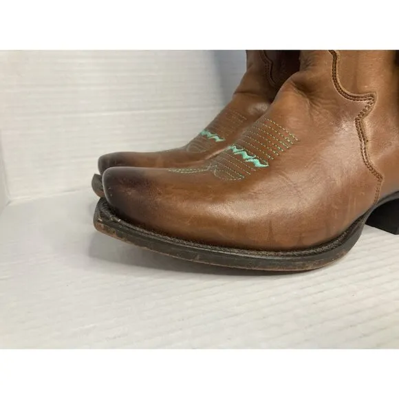 Tony Lama Women's CHUPAROSA WHISKEY 7.5 B Leather Fringe Western Boots 2019 RARE