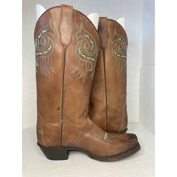 Tony Lama Women's CHUPAROSA WHISKEY 7.5 B Leather Fringe Western Boots 2019 RARE