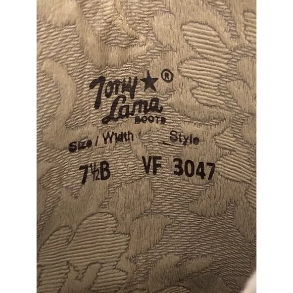 Tony Lama Women's CHUPAROSA WHISKEY 7.5 B Leather Fringe Western Boots 2019 RARE