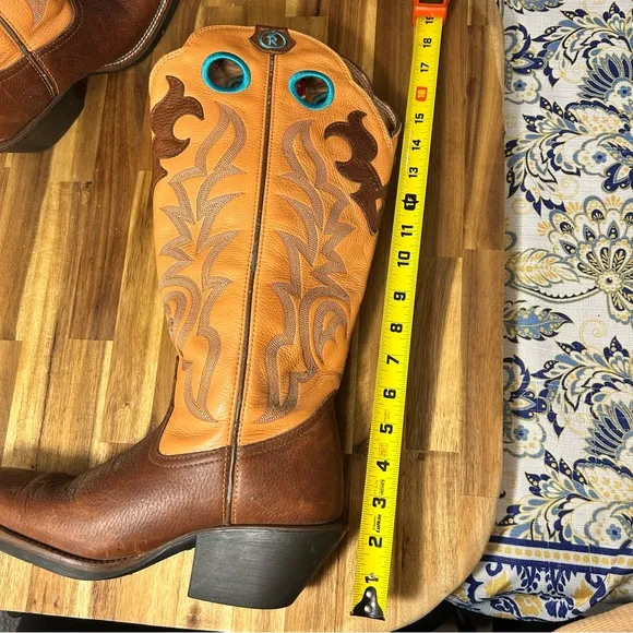 Tony Lama Women’s Square Toe Western Cowgirl Boots Size 9