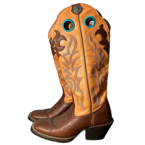 Tony Lama Women’s Square Toe Western Cowgirl Boots Size 9