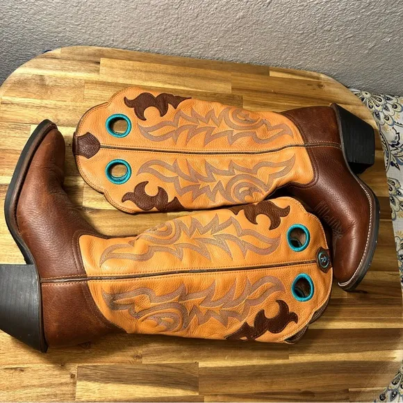 Tony Lama Women’s Square Toe Western Cowgirl Boots Size 9