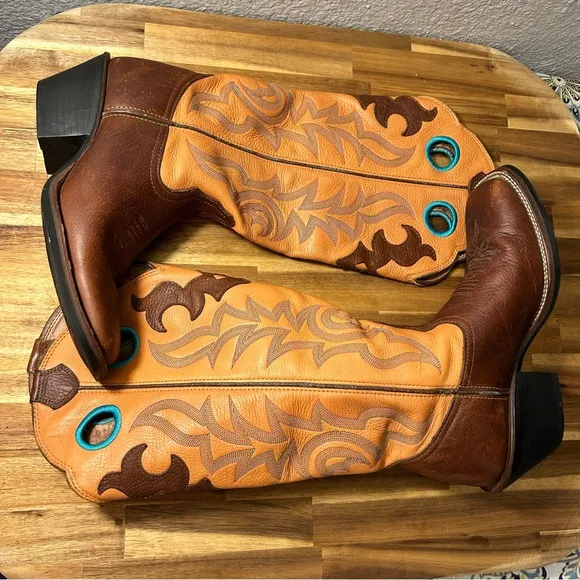Tony Lama Women’s Square Toe Western Cowgirl Boots Size 9