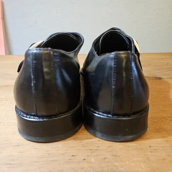 Too Boot Adam Derrick Men's Made in Italy Monk Strap Shoes Black Leather Size 9
