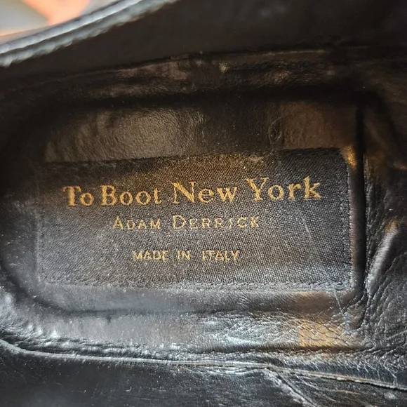 Too Boot Adam Derrick Men's Made in Italy Monk Strap Shoes Black Leather Size 9