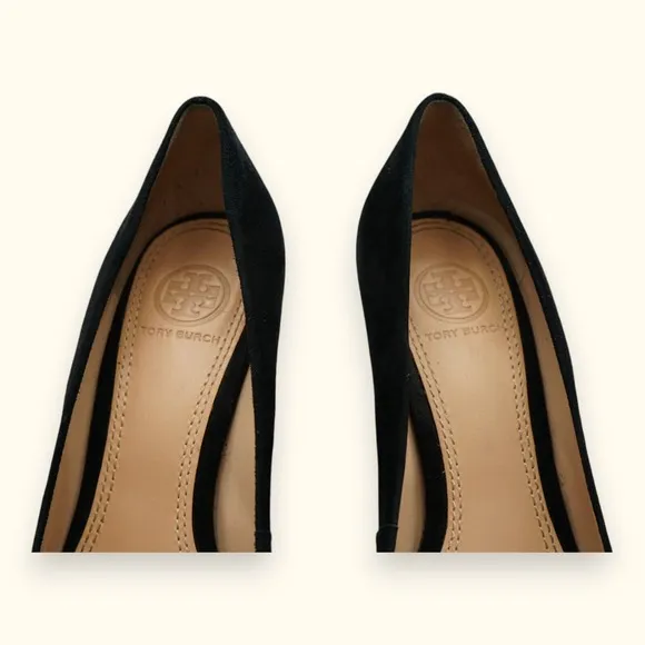 Tory Burch Astoria Wedge Lancaster Suede Shoes Size‎ 6M ~ Heel 3.5&quot;