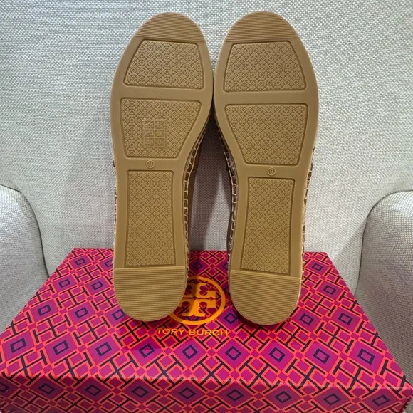 Tory Burch Benton Leather Espadrille Flats